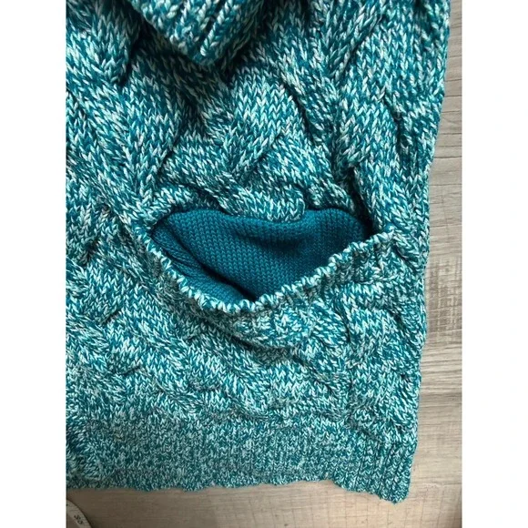 Lands End Women's Small blue speckled cardigan button‎ up - Picture 7 of 8